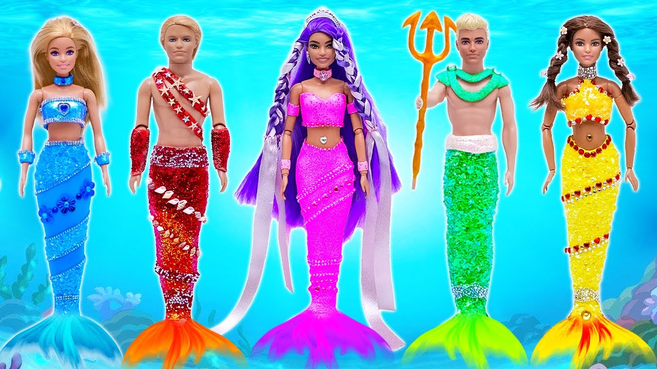 From Clay to Mermaid Wedding! 💍✨ Barbie’s Glittery Ocean Fairytale DIY!