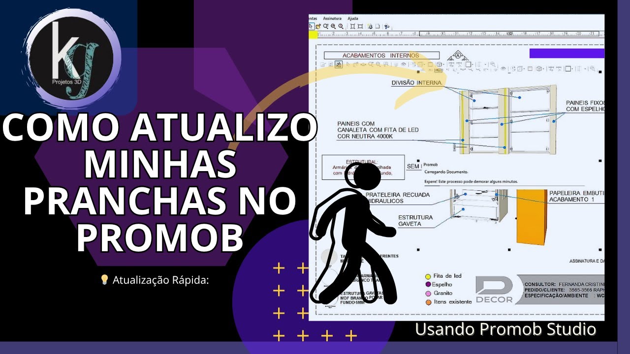 ATUALIZANDO MODELOS NO DESCRITIVO TECNICO  [KG projetos3D - Promob] - Kleber Giuliano