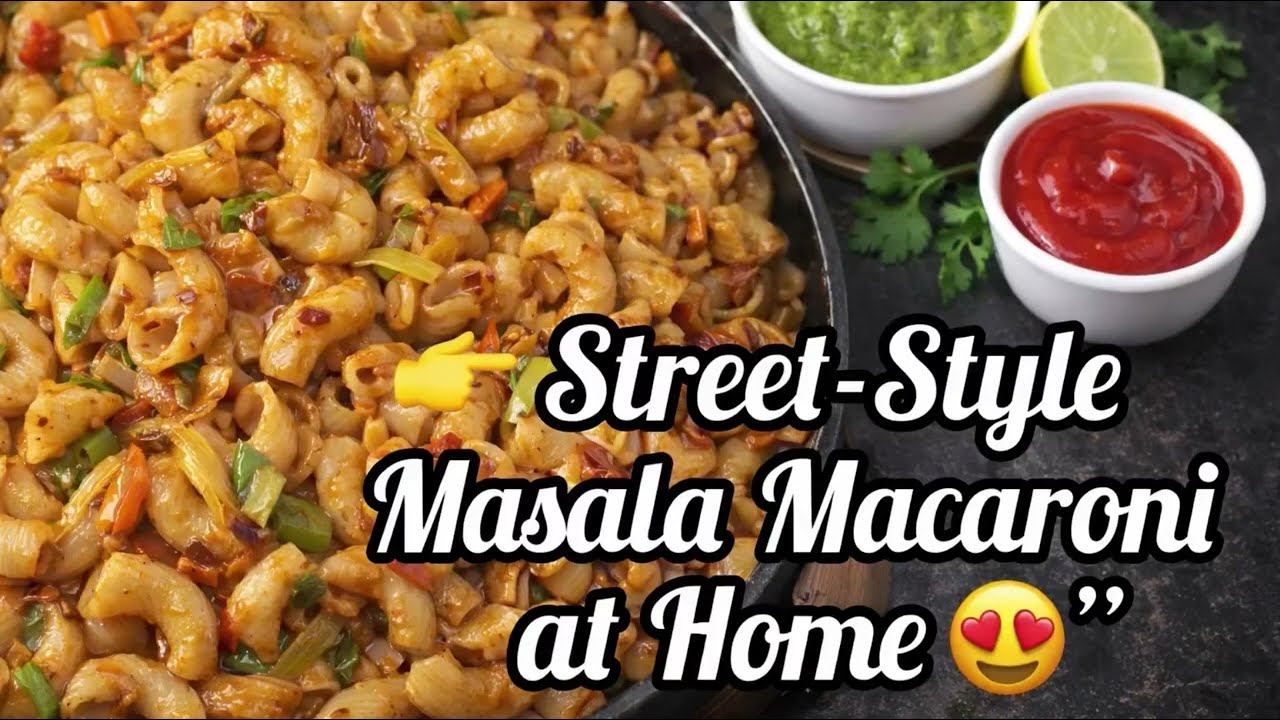 Street Style Masala Macaroni at Home 😋 | Easy Indian Macaroni Recipe