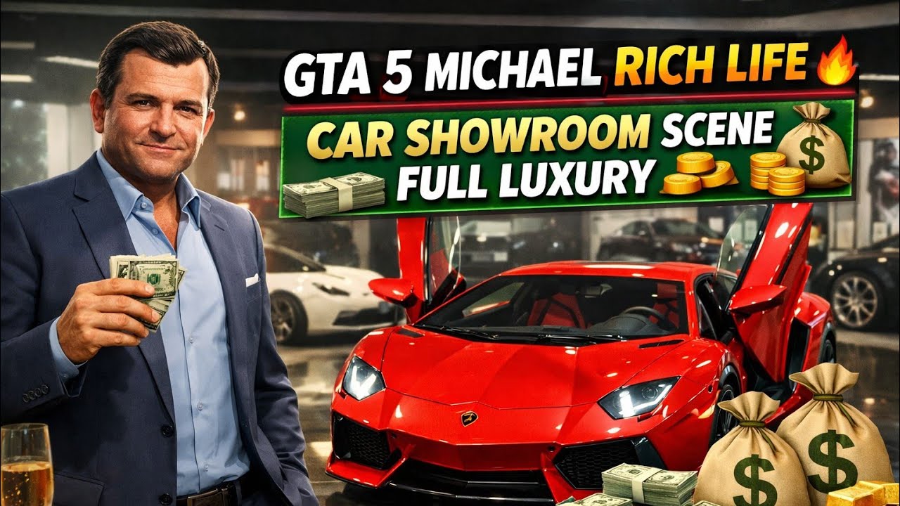 “GTA 5 Michael Rich Life 🔥 | Car Showroom Scene Full Luxury 
