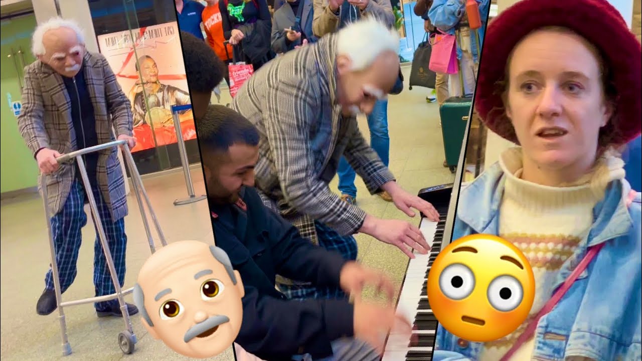 RANDOM ZIMMER FRAME GRANDAD SHOCKS SHOPPERS IN THE MALL!!