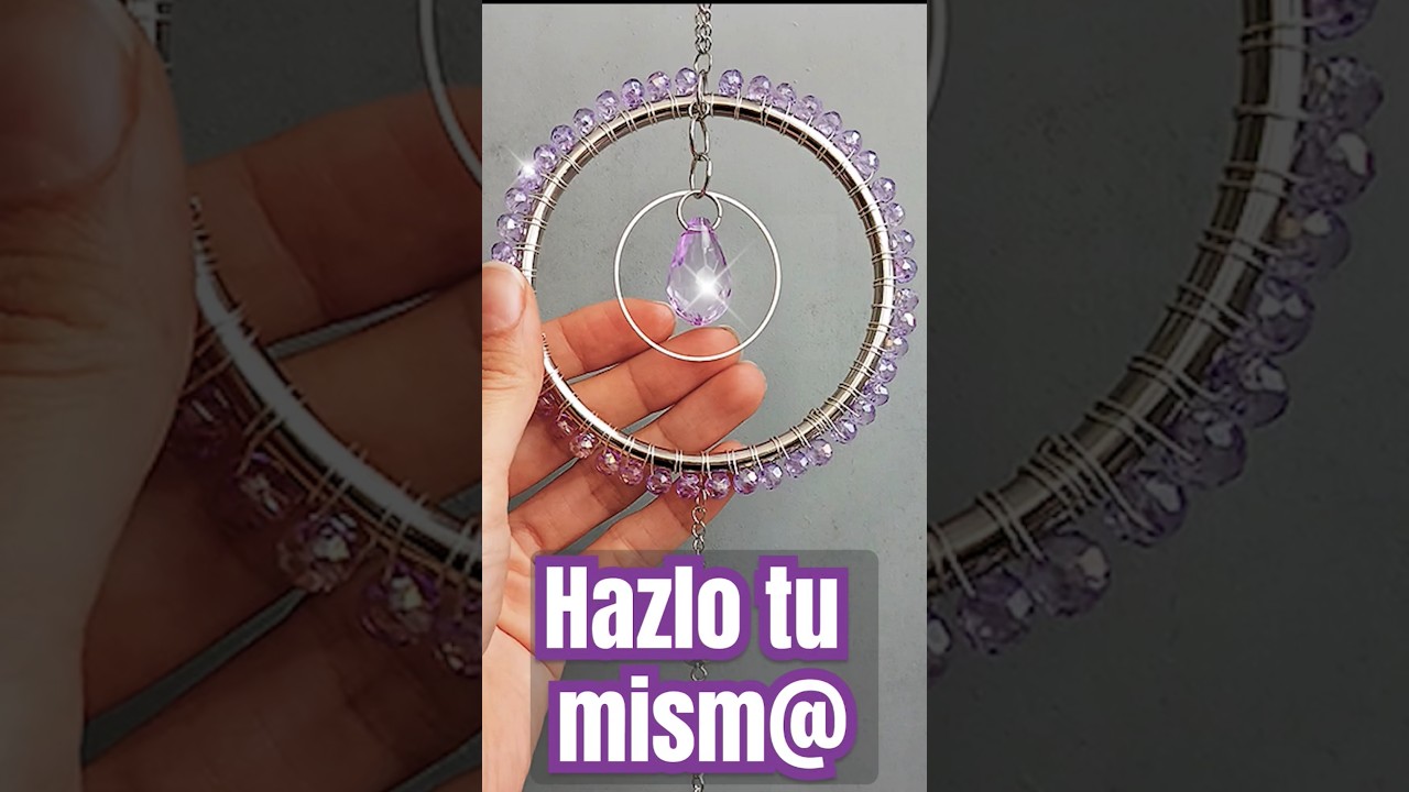 Como hacer un atrapasol f&aacute;cil y r&aacute;pido! 💖 #atrapasue&ntilde;os #atrapasol  #decoraci&oacute;nartesanal