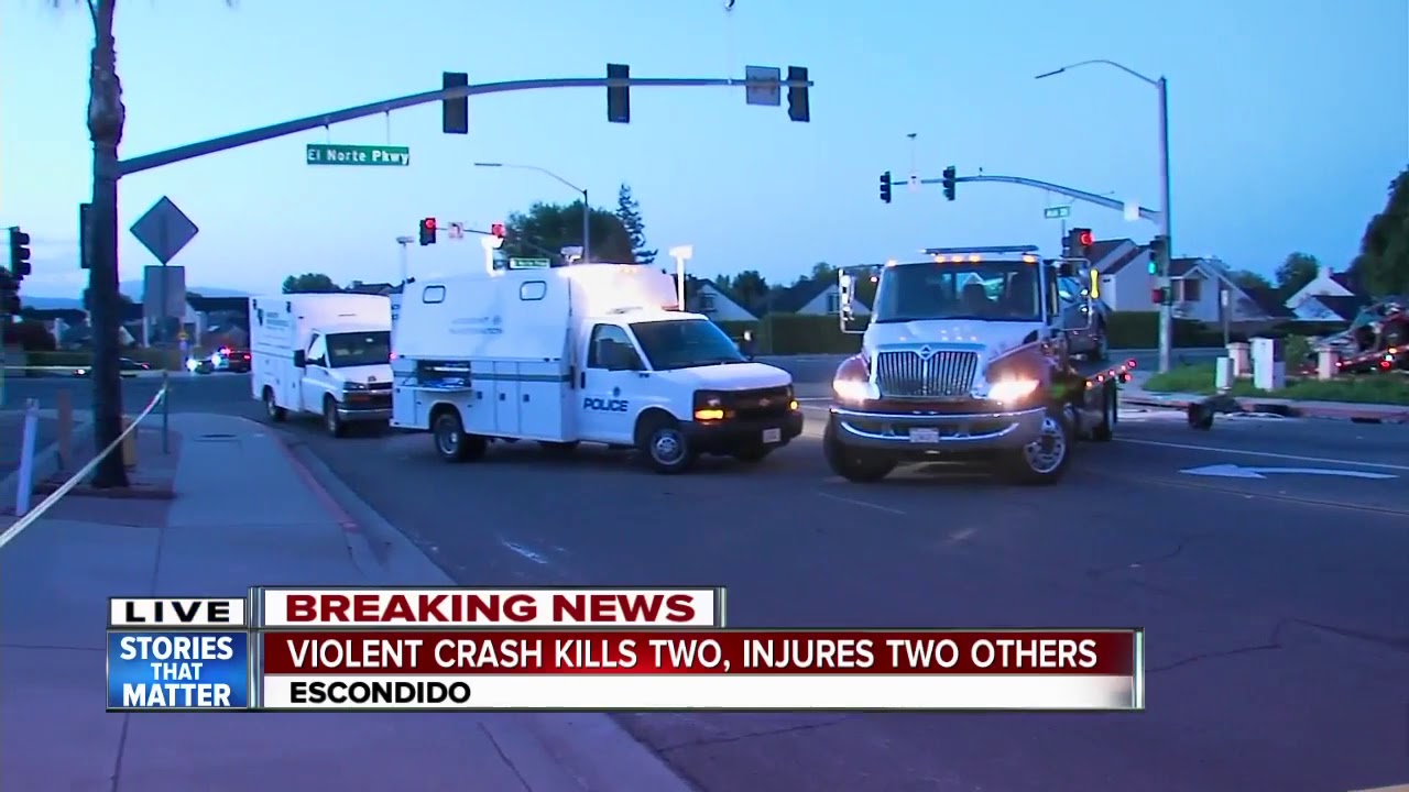 2 dead, 2 injured in Escondido vehicle collision