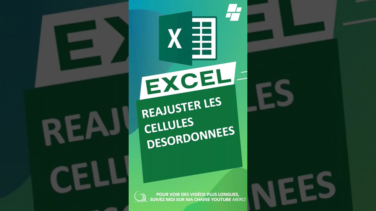 R&eacute;ajustement de cellules #excel #youtubeshorts #astuceexcel #viral #shorts #bureautique #informatiqu