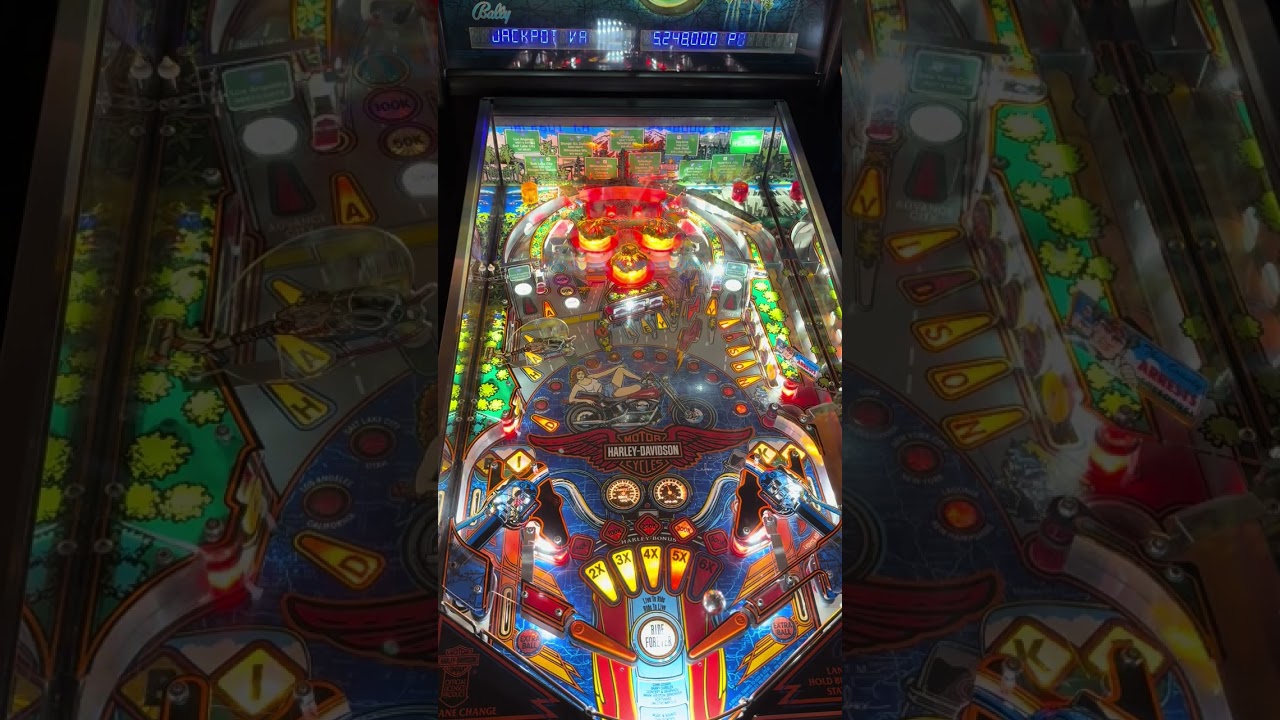 Tonight’s gameplay, a 14 minute game of Bally’s Harley-Davidson. 