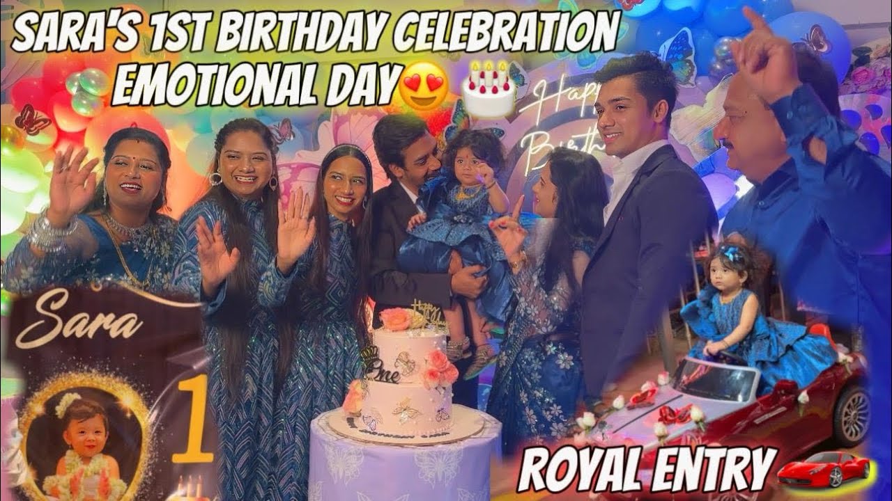 Sara 1st birthday celebration ❤️Grand Entry🥰(Part  1 )Family wale emotional hogaye | Aarti vlogs |