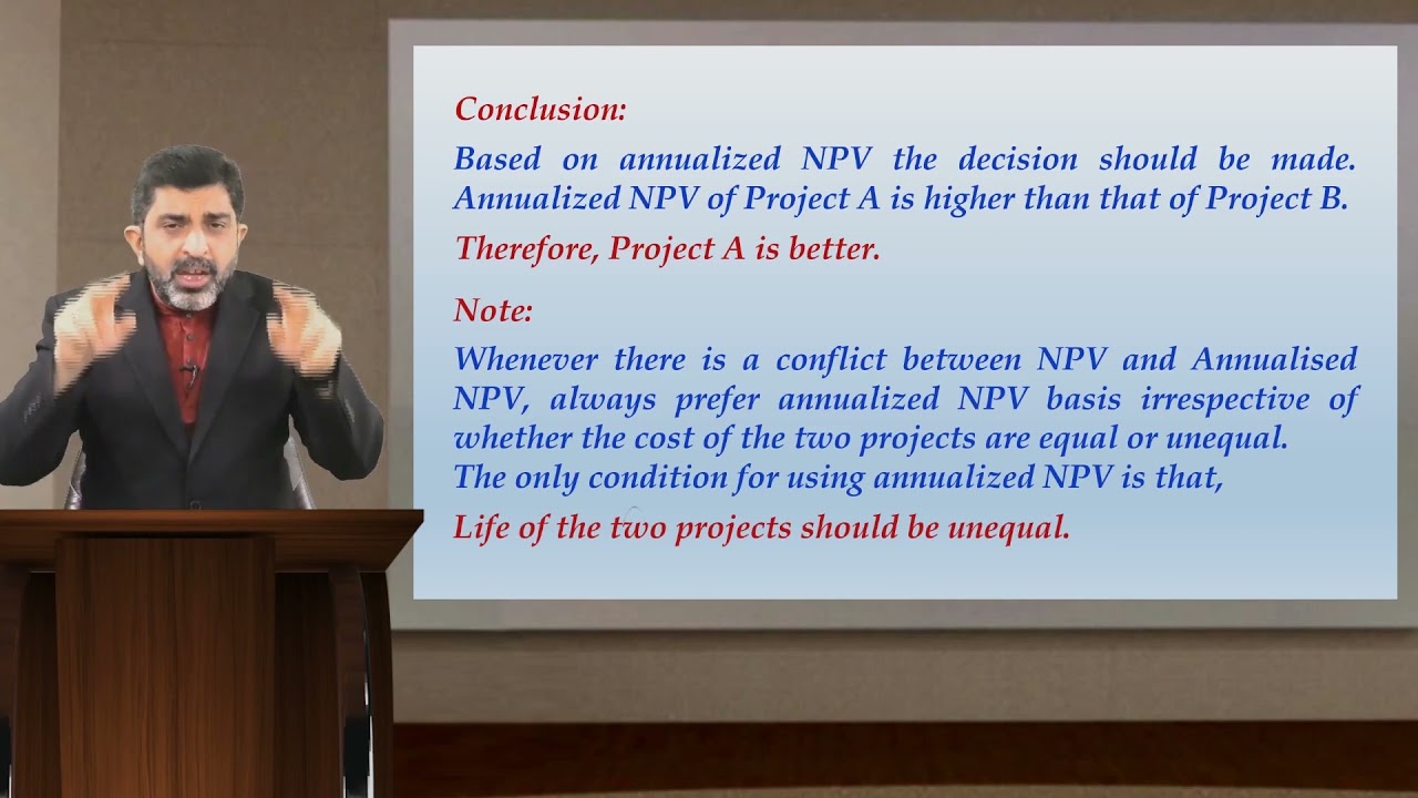 Capital Budgeting (6) - Concept of Annualisation - CMA/CA Inter - FM | CMA Final (SFM)