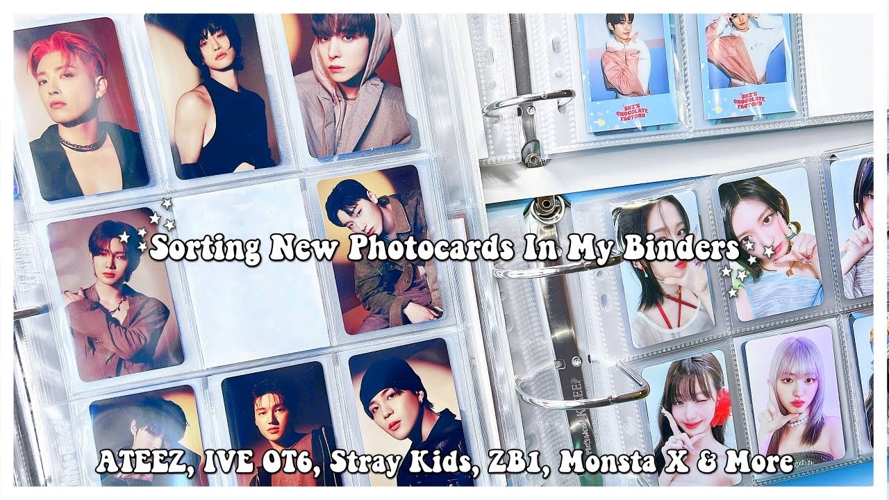 Sorting New Photocards In My Binders 80 ✰ ATEEZ, IVE OT6, Stray Kids, ZB1, Monsta X & More