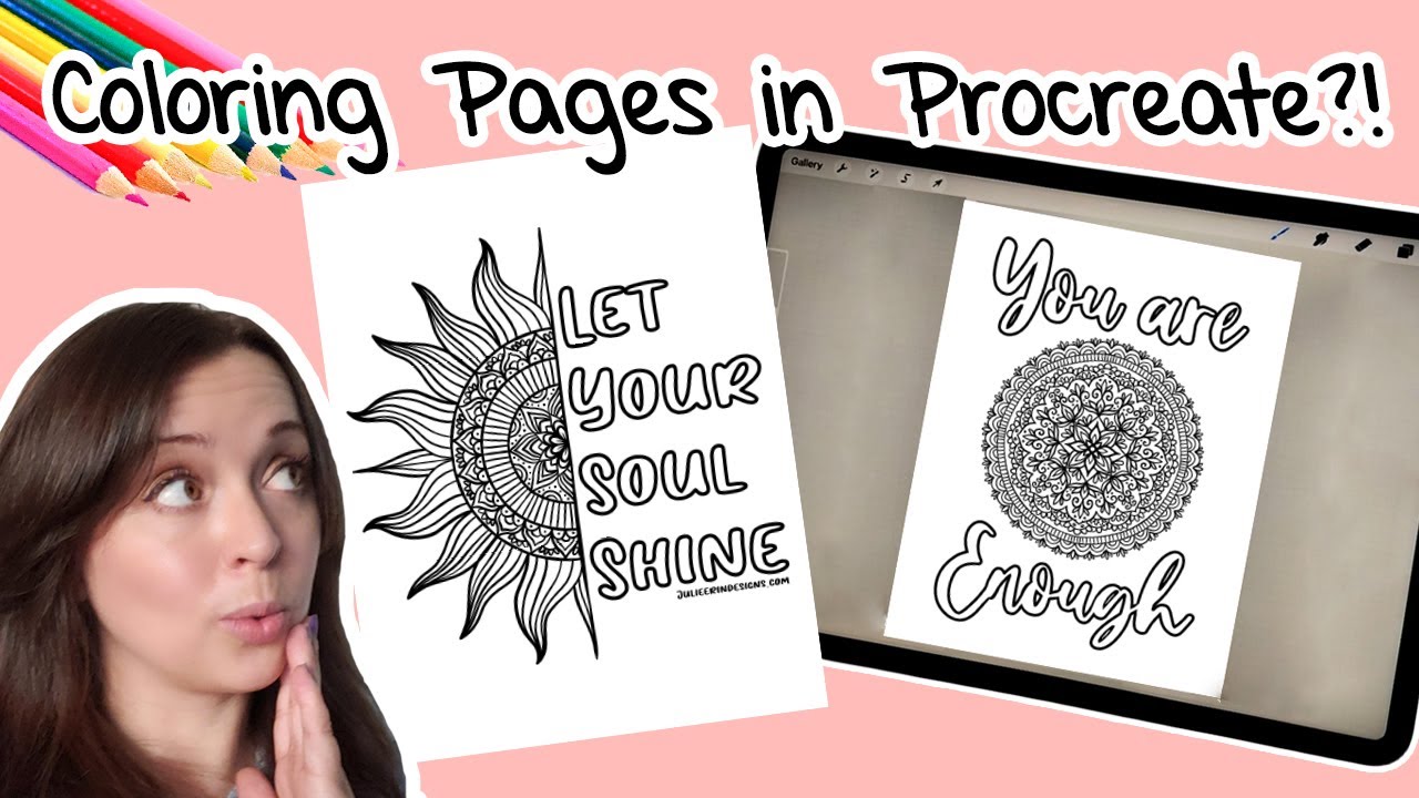 How to Make Coloring Pages on your iPad in Procreate! Inspiring Quote Mandala Coloring Page Tutorial
