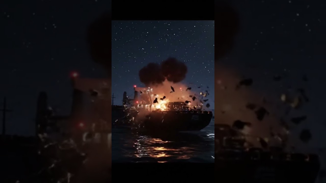 Midnight Engine Explosion on Cargo Ship &mdash; Fire Breaks Out