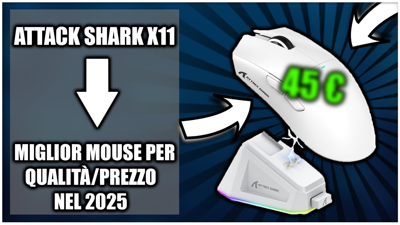UNBOXING: ATTACK SHARK X11 - MOUSE DA GAMING MIGLIORE DA ACQUISTARE NEL 2025