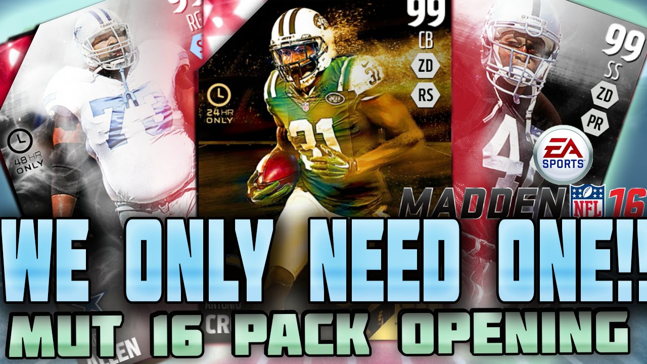 99 OVERALL GOLDEN TICKET CROMARTIE! WE ONLY NEED ONE EA! MUT 16 PACK OPENING | Madden Ultimate Team