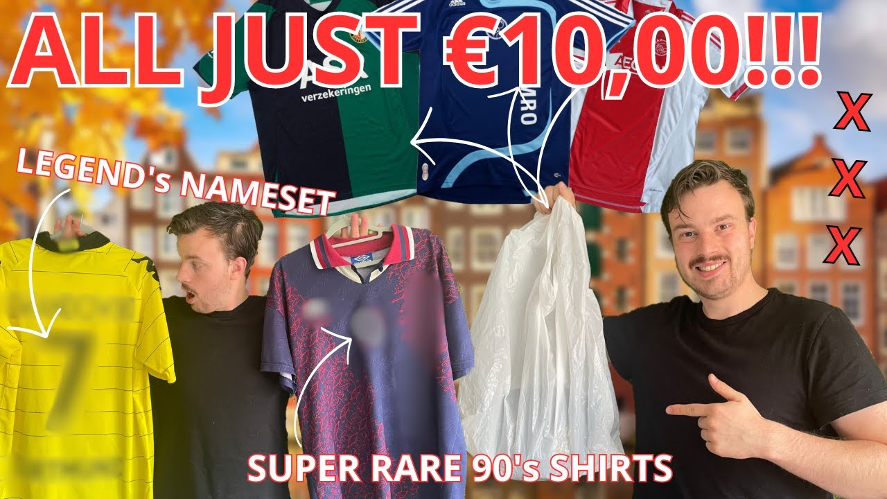 INSANE FOOTBALL SHIRT HUNTING In AMSTERAM | BEST FLEA MARKET EVER