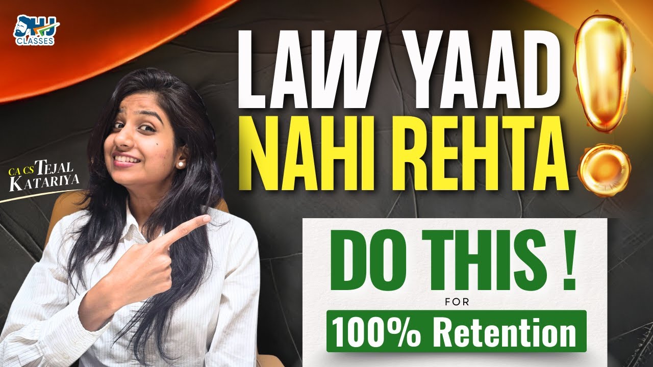 LAW Samaj Aata hai ! But Answers Likh Nahi Pate ⚠️ Watch This Video | CA CS Tejal Katariya