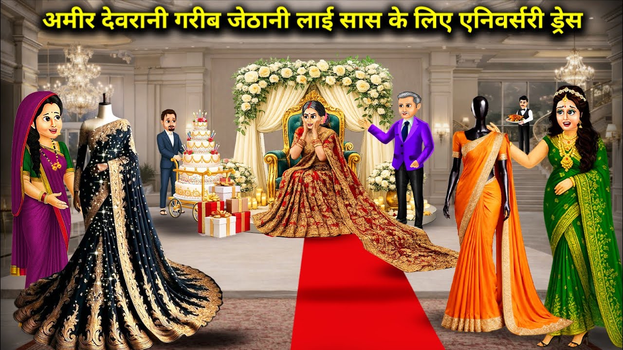 अमीर देवरानी गरीब जेठानी लाई सास के लिए एनिवर्सरी ड्रेस | Amir devrani garib jethani lai sas ke liye
