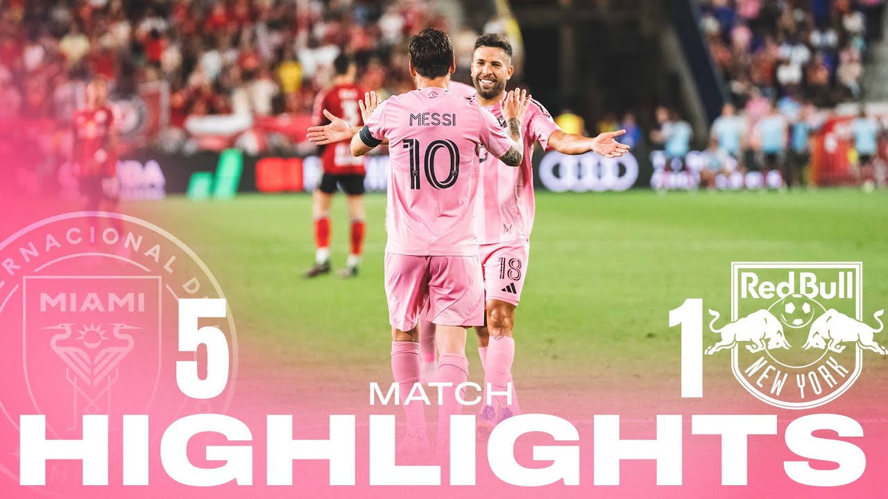 5 GOALS SHOW IN NY | Match Highlights | New York Red Bulls 1-5  Inter Miami | Messi, Alba, Telasco
