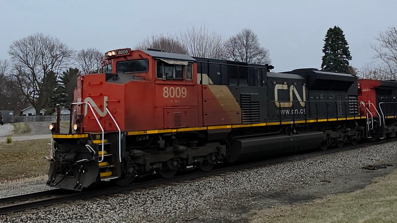 Canadian national westbound M399 8009+BCRAIL 4647+8903 Bancroft Michigan March 10 2026