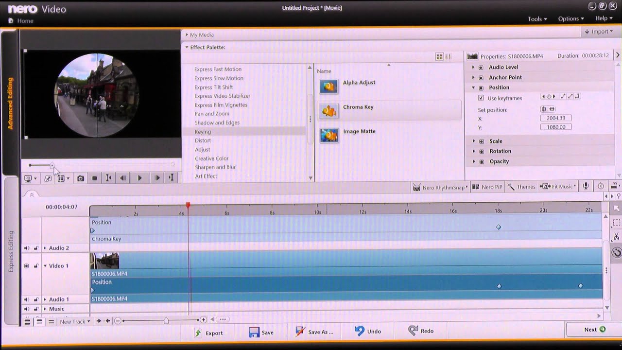 How to use Chroma Key in Nero Platinum 15