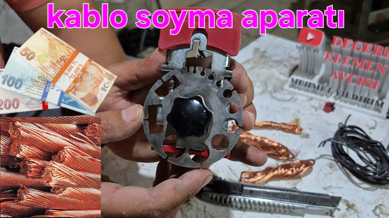 Kablo Soyma Aparatı İş Başında! Ne Kadar Bakır Çıktı?”#geridönüşüm #copper #bakır #hurda #kablo 