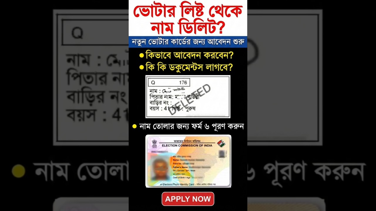 Name Deleted? how to apply new voter card online 2026 #shorts #votercardapply #news