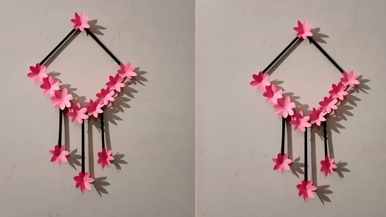 Wall hanging decor craft idea 💡| Easy and beautiful ❤️ #diy #craft #wallhangingcraftdecor 