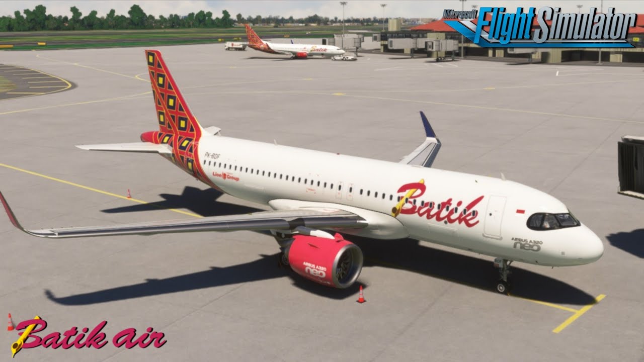 MSFS 2020 - BATIK AIR AIRBUS A320NEO LANDING IN JAKARTA SOEKARNO-HATTA INTERNATIONAL AIRPORT