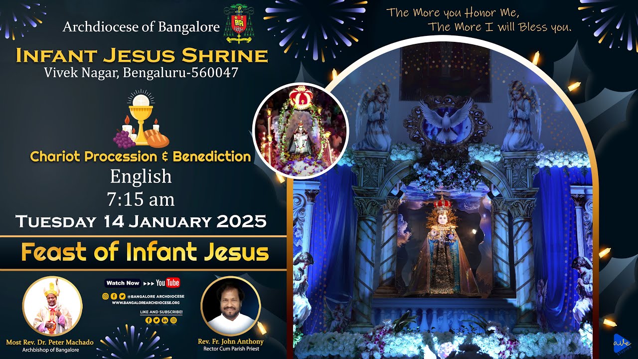 14.01.2025 | Feast Day | Chariot Procession & Benediction | Infant Jesus Shrine, B'lore