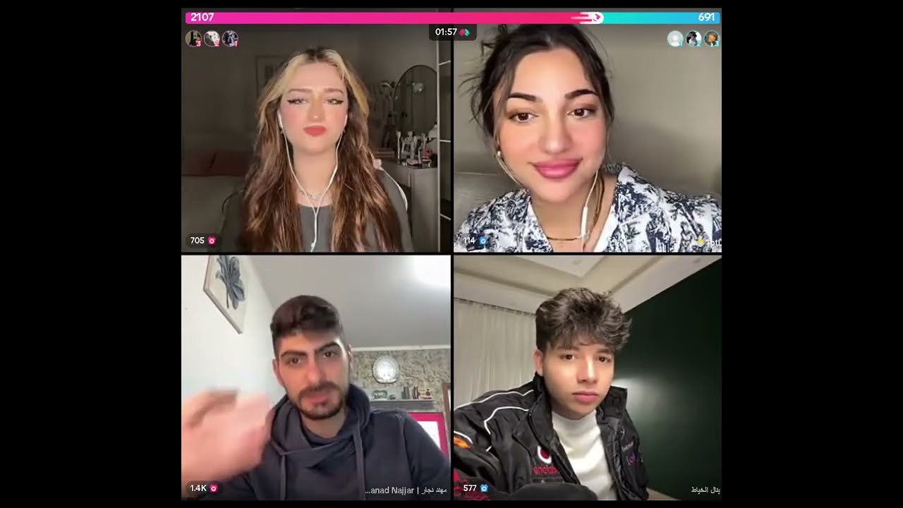 تيمار السورية رباعي مع توتي ومهند نجار وينال سوالف فول ضحك 😅 لايف 26/12