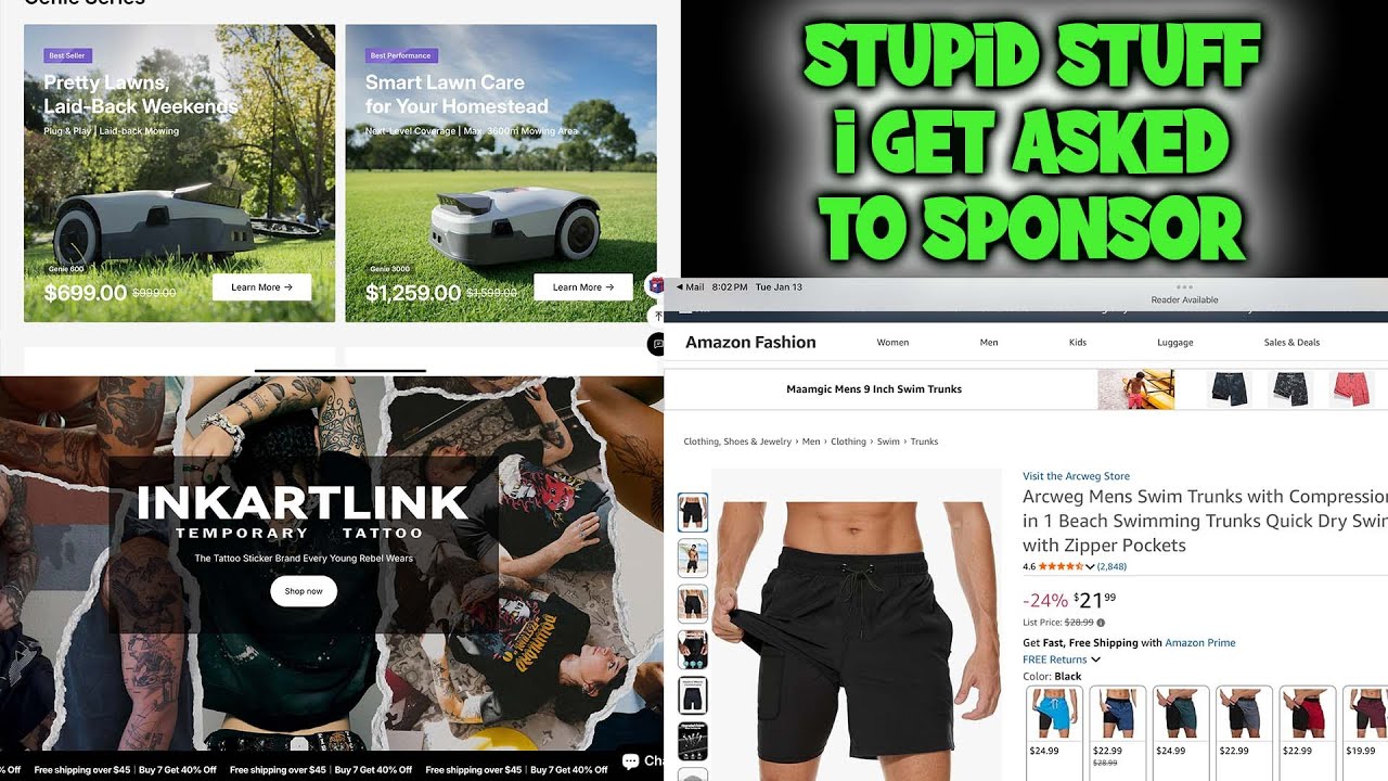 REALLY STUPID STUFF I GET ASKED TO SPONSOR! Episode 6