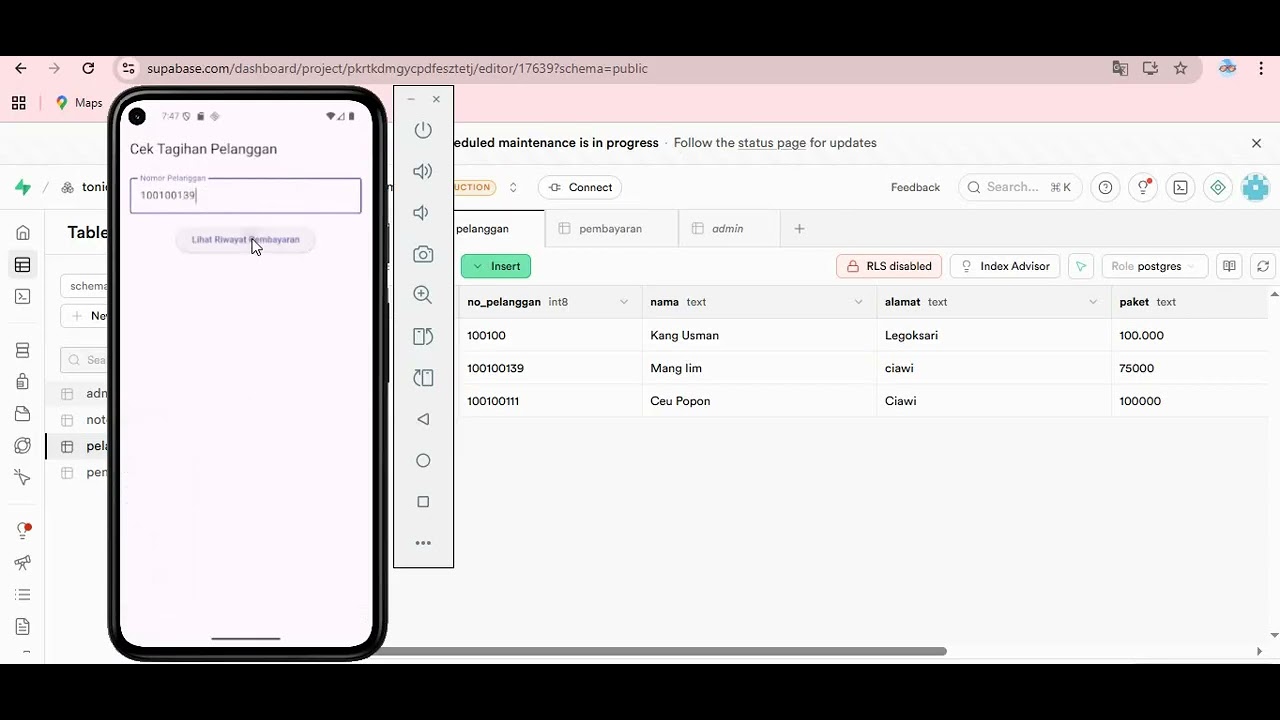 Aplikasi tagihan untuk Client/Pelanggan