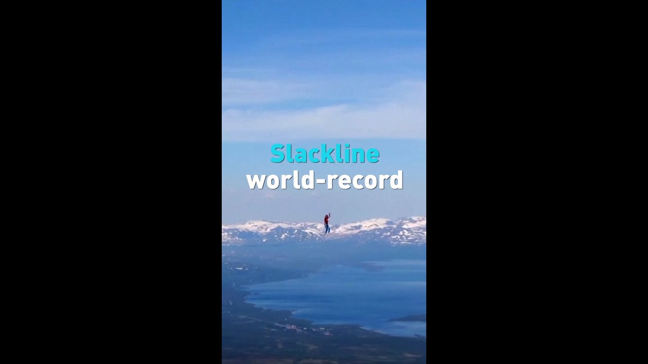 Watch the slackline walking world record get set
