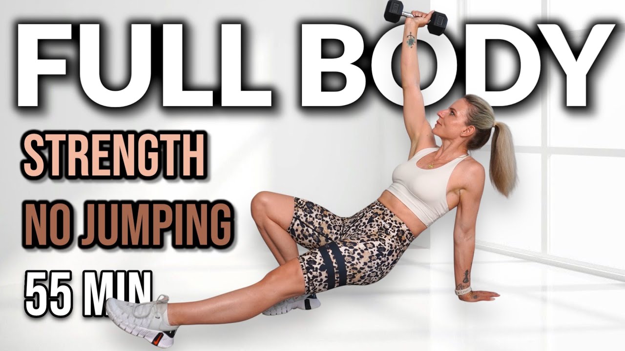 55 MIN FULL BODY STRENGTH NO JUMPING +WEIGHTS +SETS
