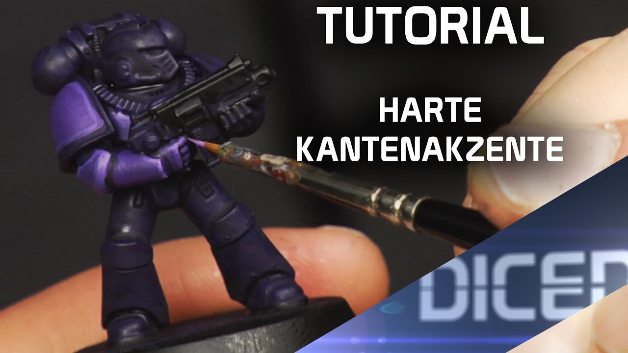 Tutorial: Harte Kantenakzente malen | Miniaturen bemalen für Anfänger | DICED