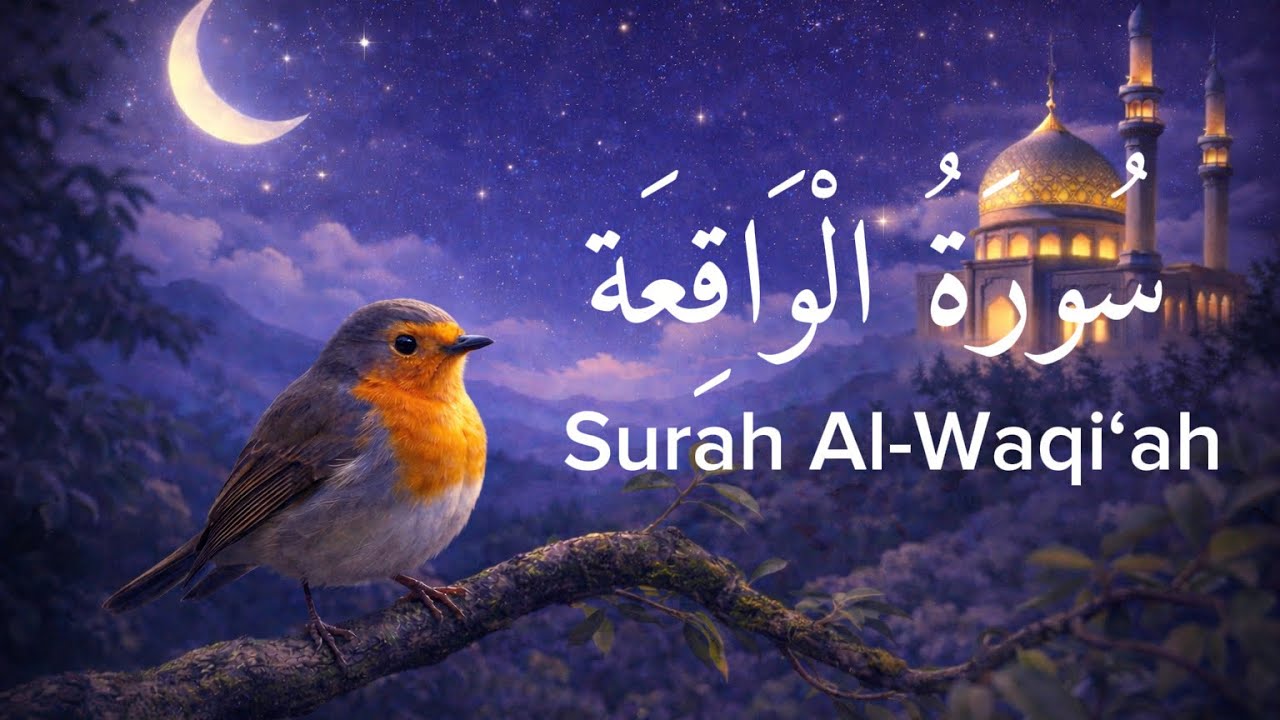 Surah Al-Waqiah (سورة الواقعة) | Full Recitation for Peaceful Sleep.