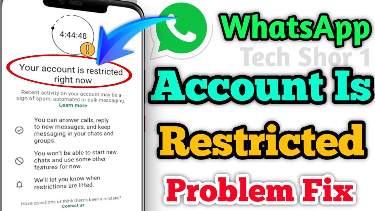 How to Fix Your Account Is Restricted Right Now Problem Solve | Whatsapp Account Restricted Problem