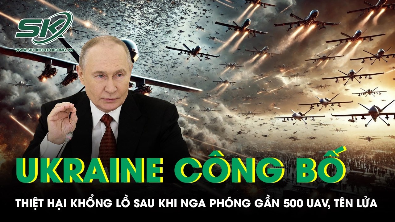 Ukraine công bố thiệt hại khổng lồ sau khi Nga phóng gần 500 UAV, tên lửa