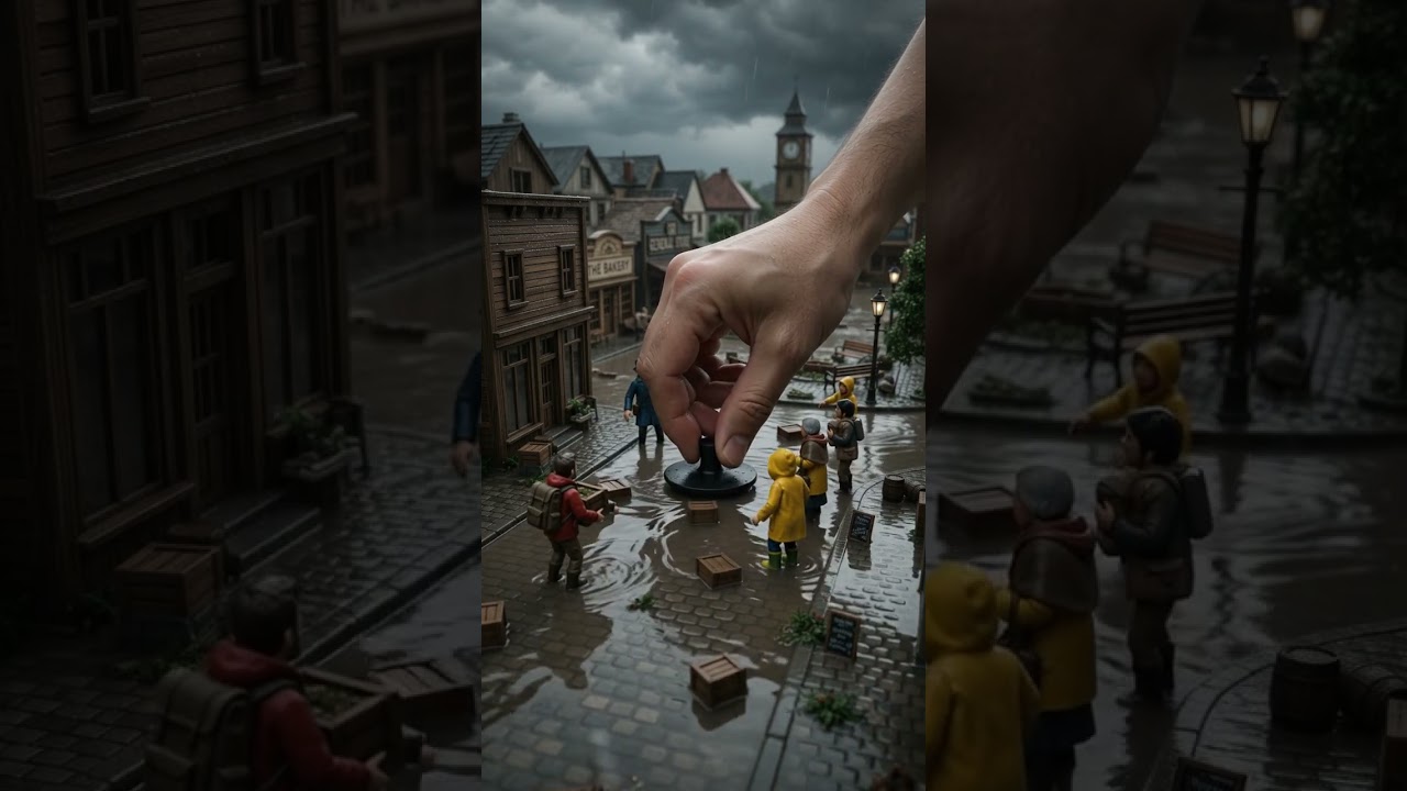 🌊 Massive Flood Hits Miniature City! 😱 | Incredible Flood Disaster Scene #Shorts