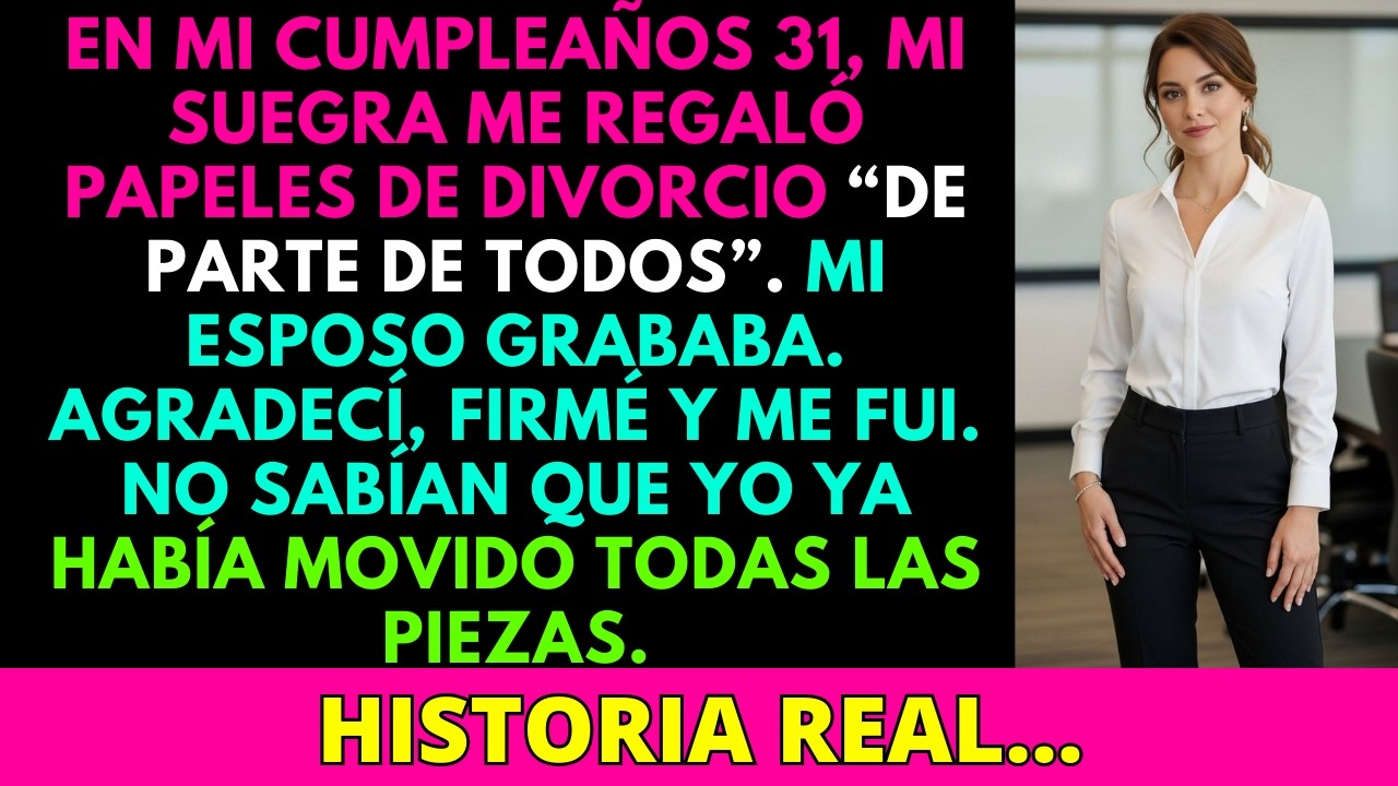 Mi suegra me regaló los papeles del divorcio en mi cumpleaños… pero arruiné su lujosa fiesta