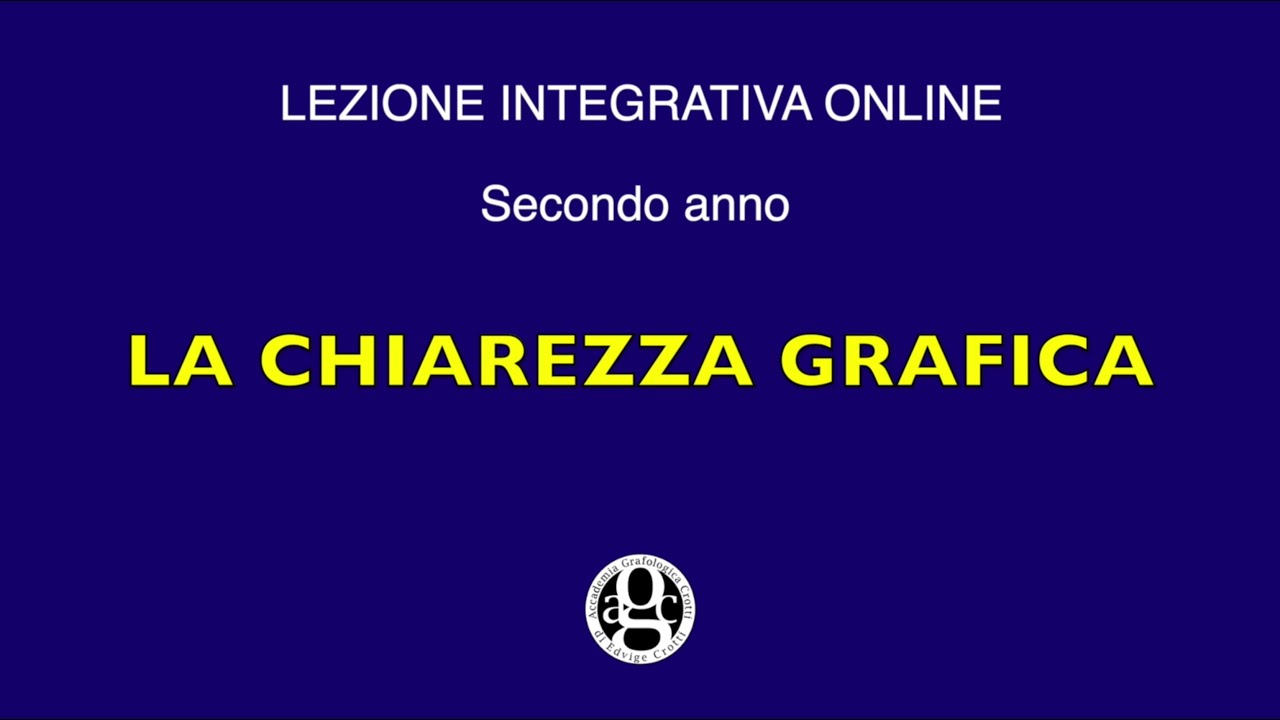 Quarta lezione  - La chiarezza grafica - 2° ANNO