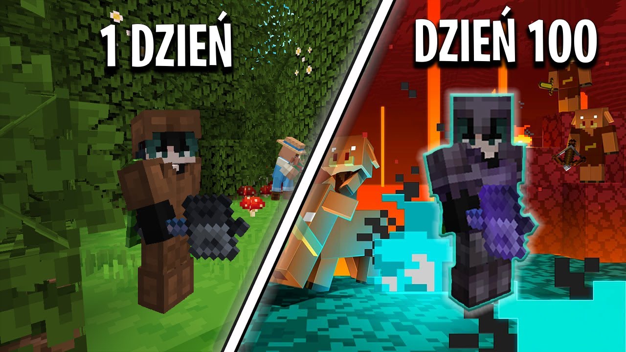 NAUCZYLEM SIE MACE PVP w 100 DNI w MINECRAFT