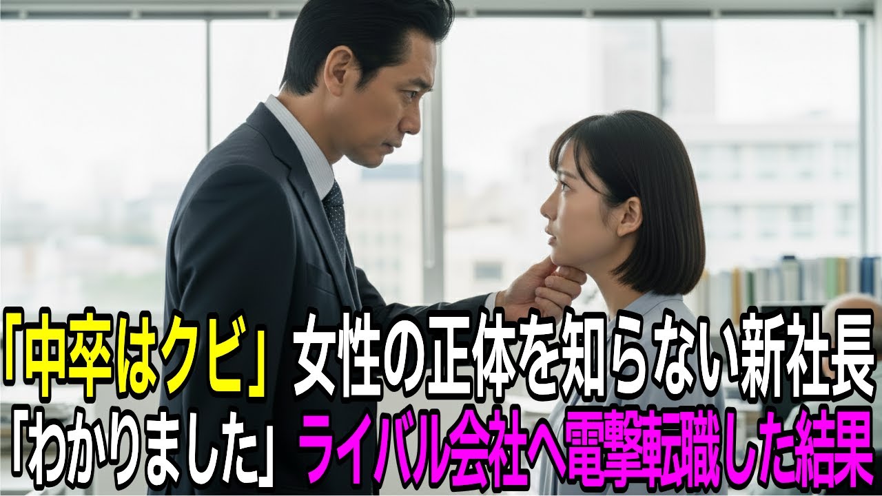 中卒はクビ。新社長が知らない女性の正体…「わかりました」翌日、ライバル会社へ電撃転職した結果…