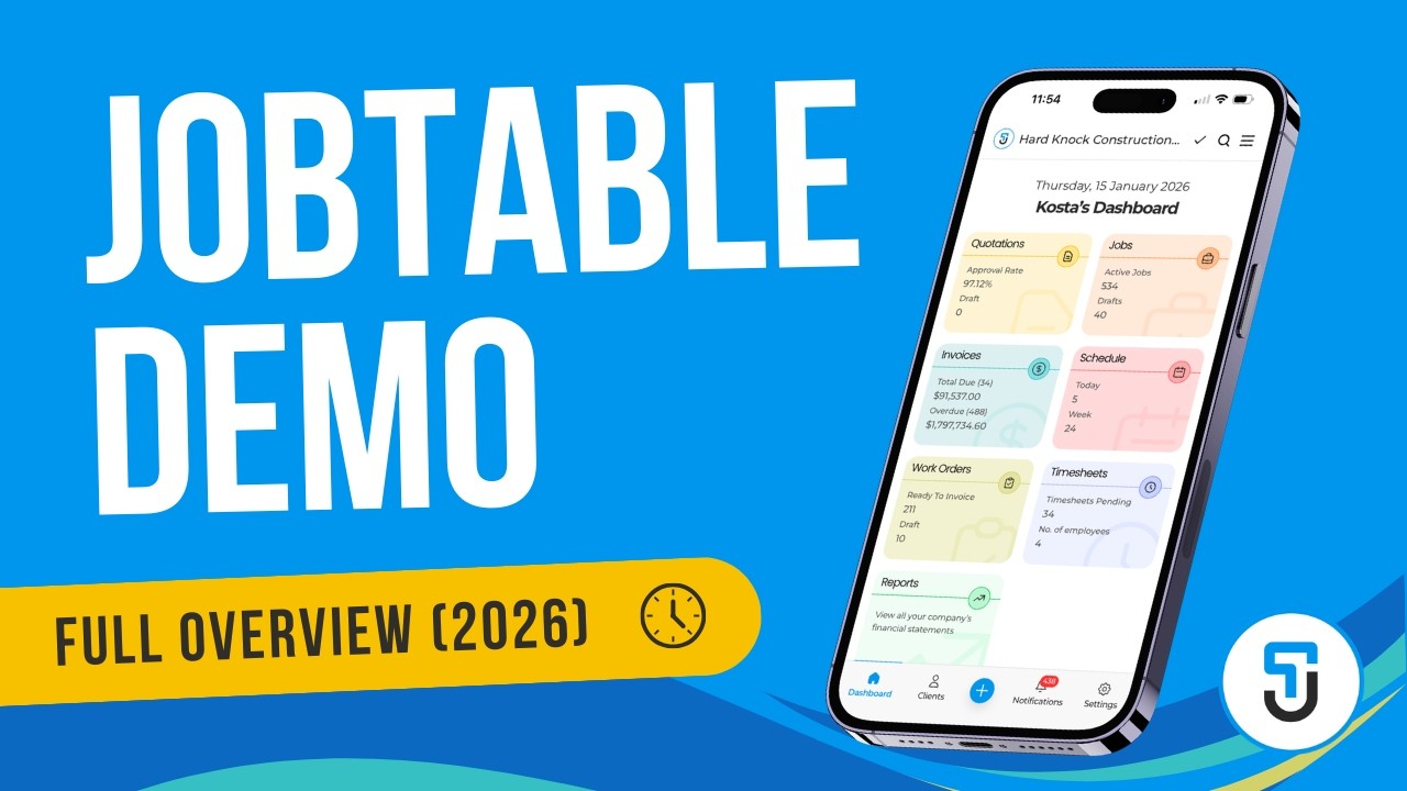 Jobtable Full Overview (2026) | Simple Construction and Trade Management Software Demo