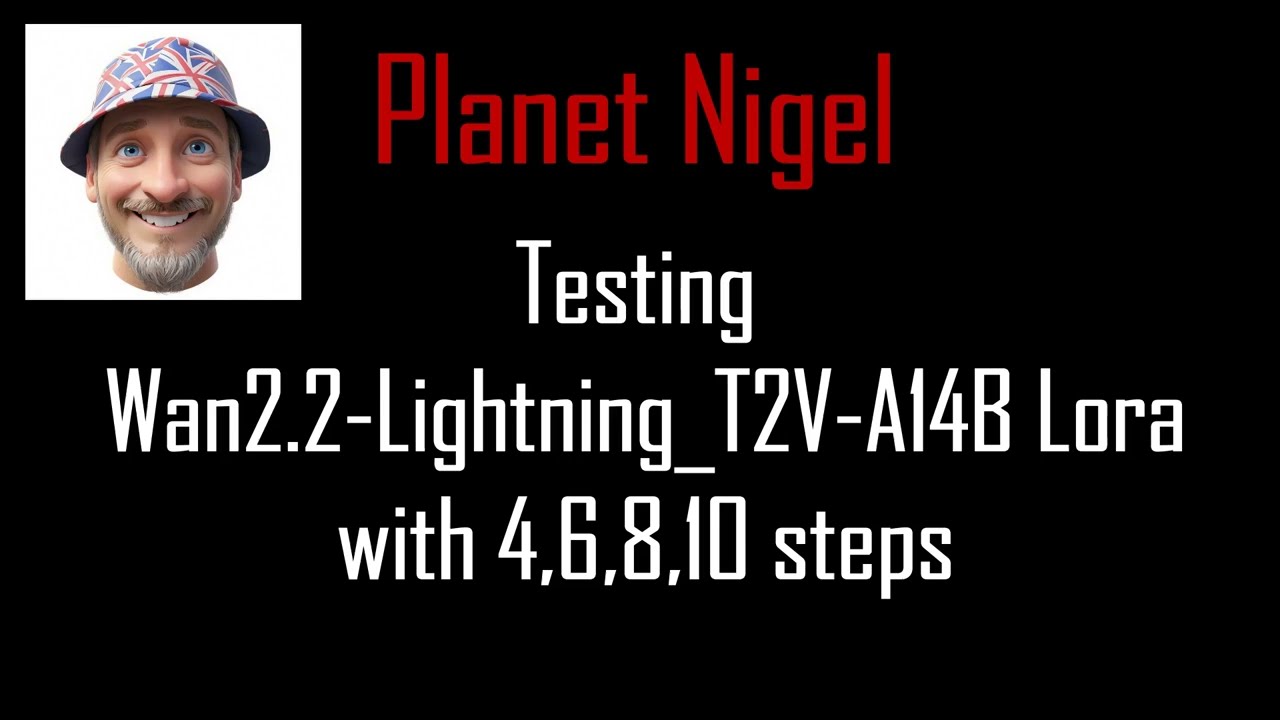 WAN 2.2 Testing with speed lora Wan2.2-Lightning_T2V-A14B at 4,6,8 and 10 steps. ComfyUI