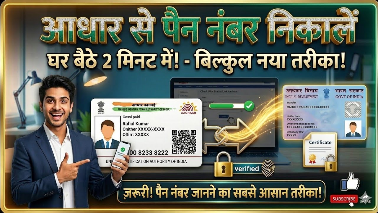 Pan Card Kho Gaya Hai To Kaise Nikale | How to Find PAN Card Number by Aadhaar Card 2026