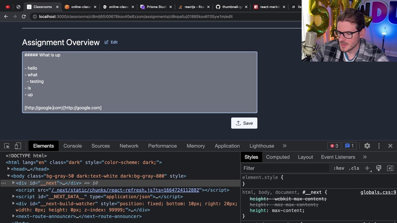 Working on the Classroom App | T3 Stack, Next, Tailwind, tRPC, Prisma
