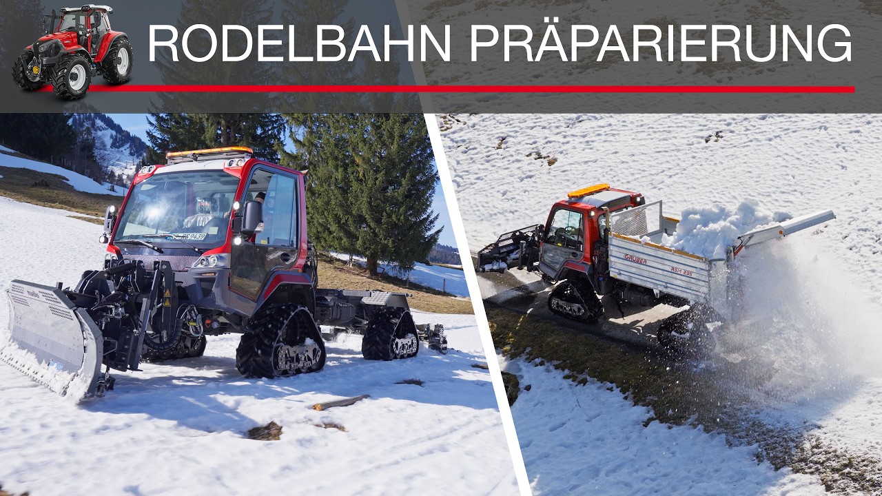 Zuwenig Schnee für Pistenraupe - so präpariert die Hochgratbahn!