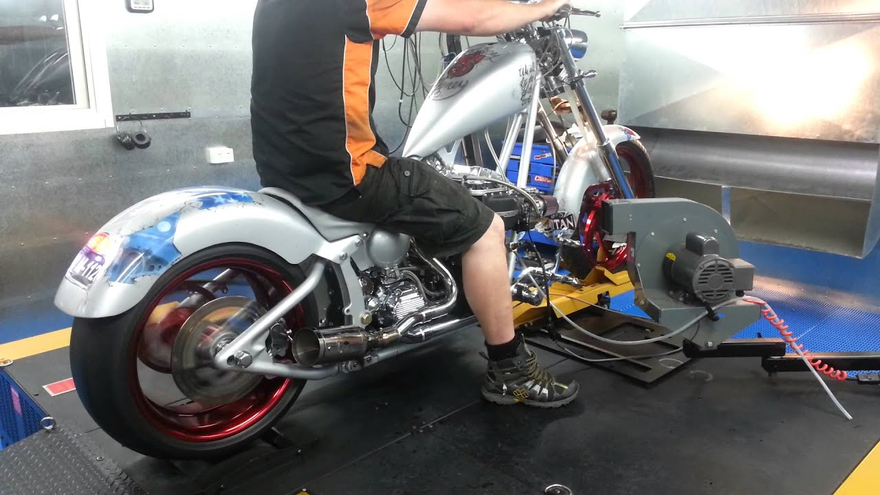 TITAN BIKE & TRIKE HARLEY ENHANCEMENT CENTRE DYNO TUNING SUPERCHARGED HARLEY CHOPPER