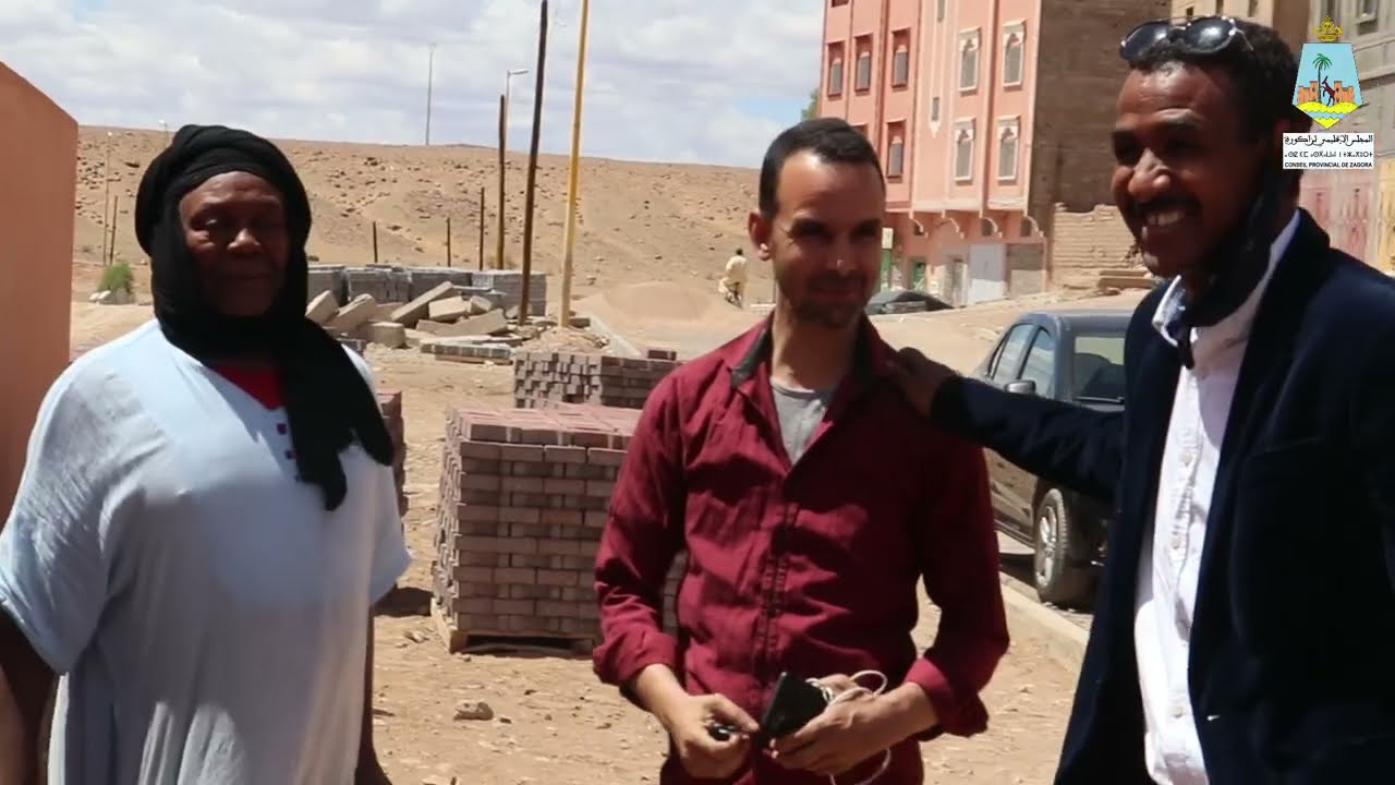 السيد رئيس المجلس الاقليمي لزاكورة في زيارة تفقدية لأشغال تهيئة حي التمور بمدينة زاكورة