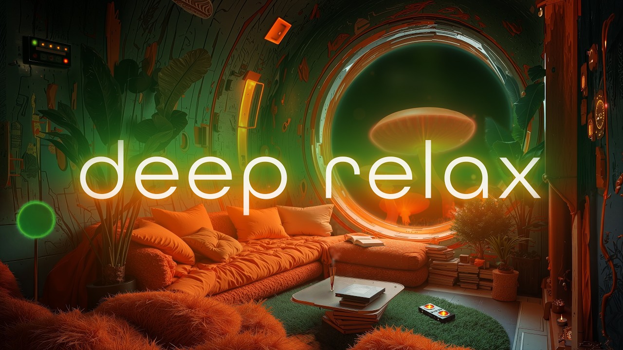 RELAXING AMBIENT MUSIC : Cozy Retrofuturistic Space Lounge — 8 Hours —  Mushroom View Chamber
