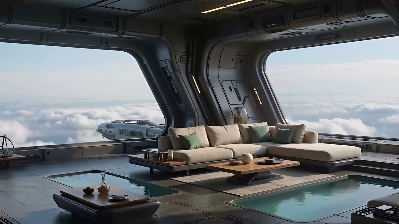 Peaceful Ambient Music in a Floating Lounge in the Sky | Noetic Sea